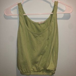 green tank top